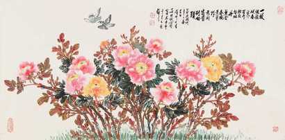 马相伯 花鸟 镜心